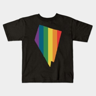 Nevada State Rainbow Kids T-Shirt